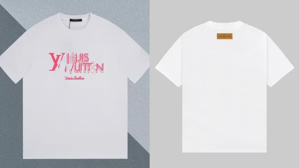 Louis Vuitton Graphic Logo Print White T-Shirt - 1