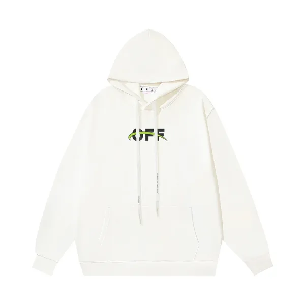 Off-White Diagonal Arrow Logo Hoodie White - 1