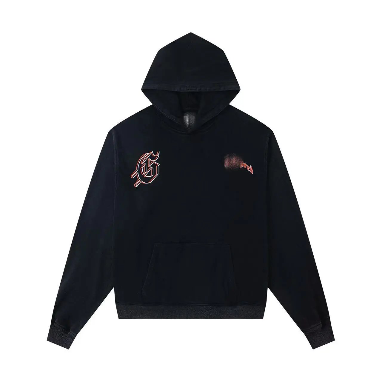 Washed Distressed Print Zip Hoodie photo 8