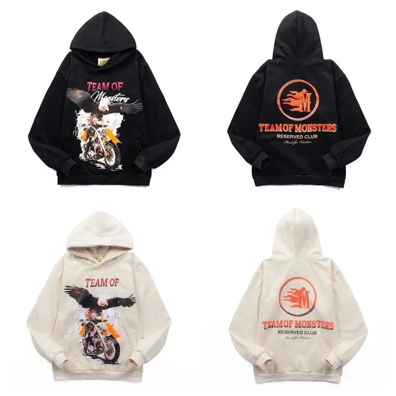 Travis Scott Retro Motorcycle Eagle Hoodie