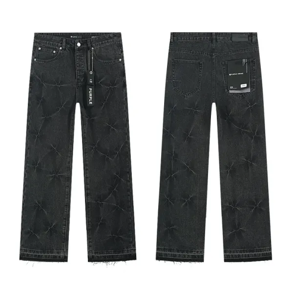 Purple Distressed Flare & Slim Fit Jeans Multicolor - 10
