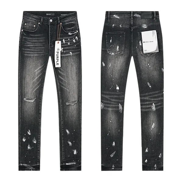 Purple Distressed Flare & Slim Fit Jeans Multicolor - 48