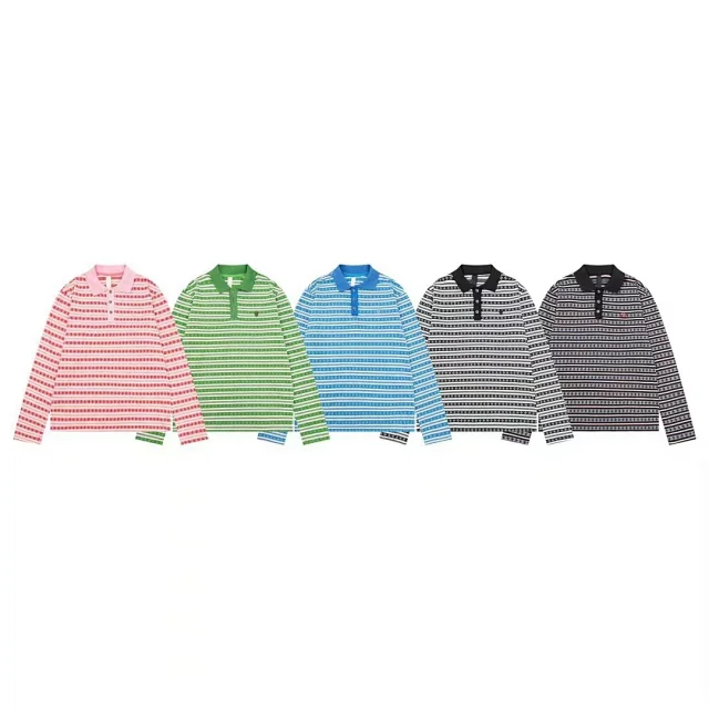 Unbranded Shirts Long-Sleeve Striped Polo Shirt product detail image 2