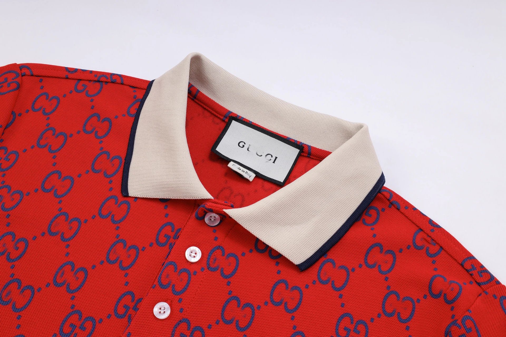 Gucci Pique Cotton Print Polo Shirt photo 8