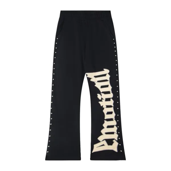 Emotion Brand Studded Gothic Sweatpants Black - 1