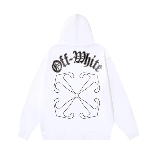 Off-White Cross Logo Hoodie White - 1