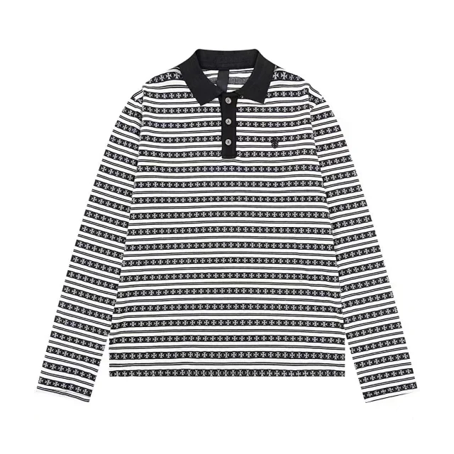 Unbranded Shirts Long-Sleeve Striped Polo Shirt product detail image 11