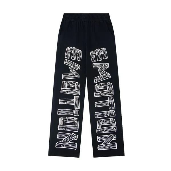 Off-White™ Woodgrain Logo Sweatpants Black - 1