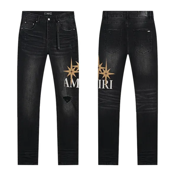 Purple Distressed Flare & Slim Fit Jeans Multicolor - 22