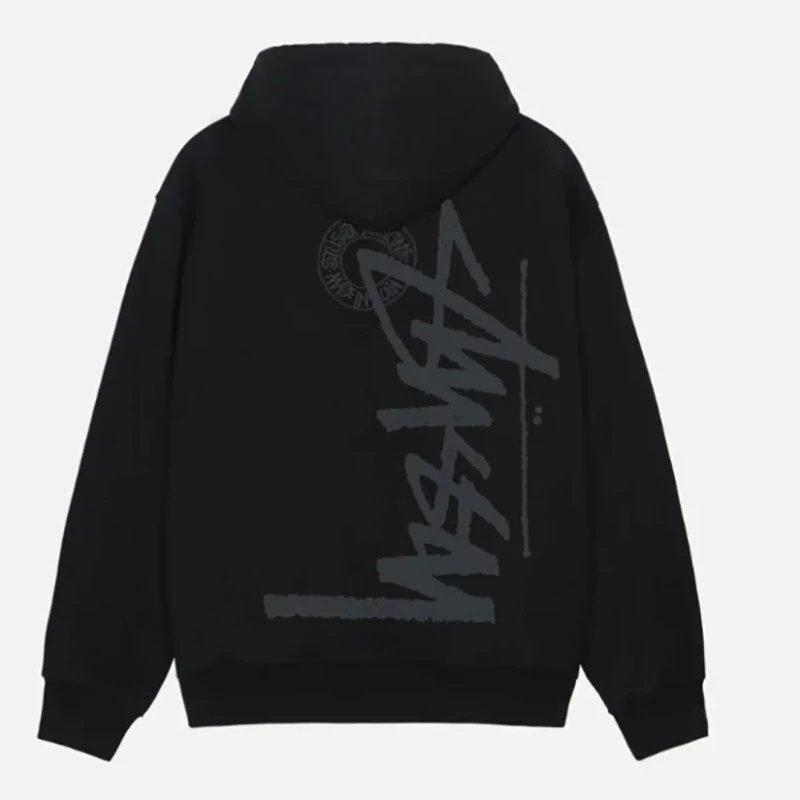 Zip-Up Hoodie Print Jacket