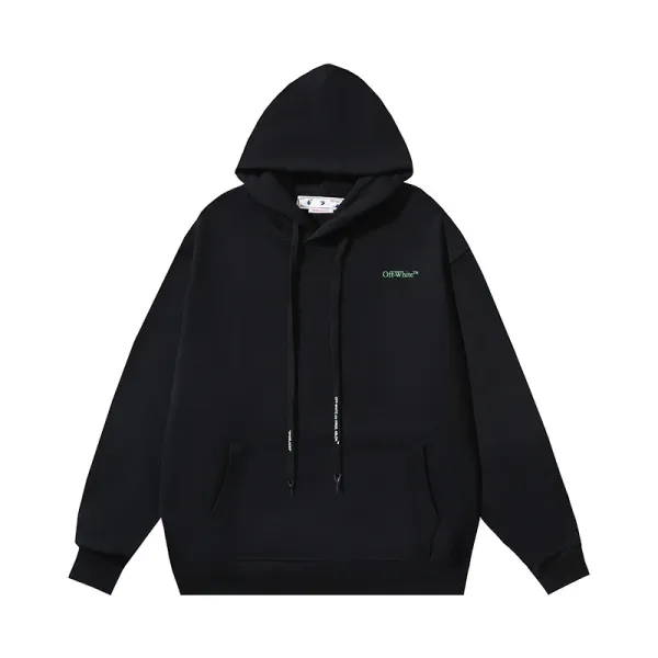 Off-White Industrial Logo Hoodie Black - 1