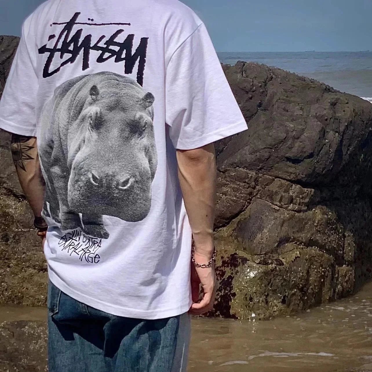 Stussy Livin Large Hippo T-Shirt