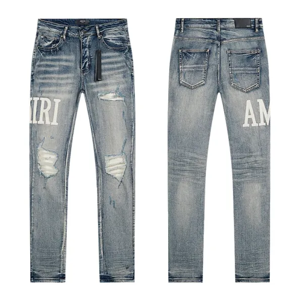 Purple Distressed Flare & Slim Fit Jeans Multicolor - 33