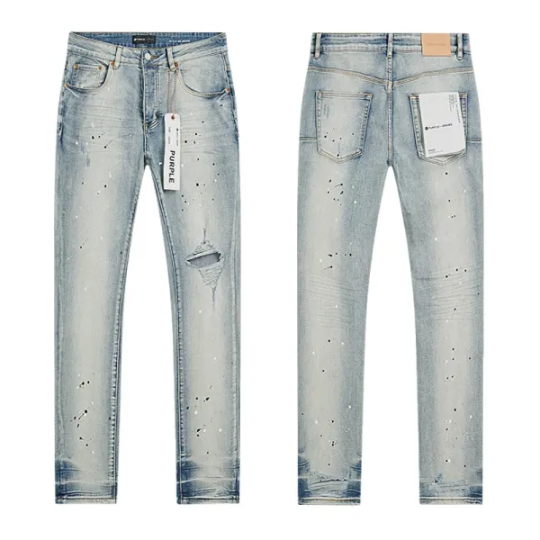 Purple Distressed Flare & Slim Fit Jeans Multicolor - 49