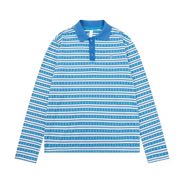 Unbranded Shirts Long-Sleeve Striped Polo Shirt product detail image 9