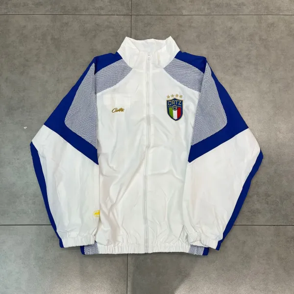 Cattz CATZ Italy Shield Windbreaker White/Blue Mesh Jacket - 1