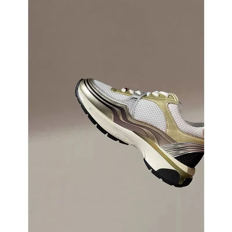 Leather Mesh Casual Running Shoes photo 4