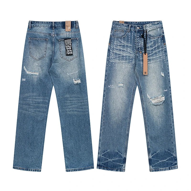 Vintage High Street Ripped Denim Jeans photo 4