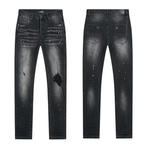 Purple Distressed Flare & Slim Fit Jeans Multicolor - 17