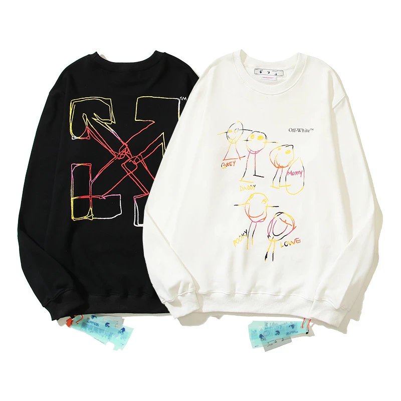 Off-White Arrow Print Black Hoodie - 12