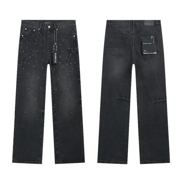 Purple Distressed Flare & Slim Fit Jeans Multicolor - 14