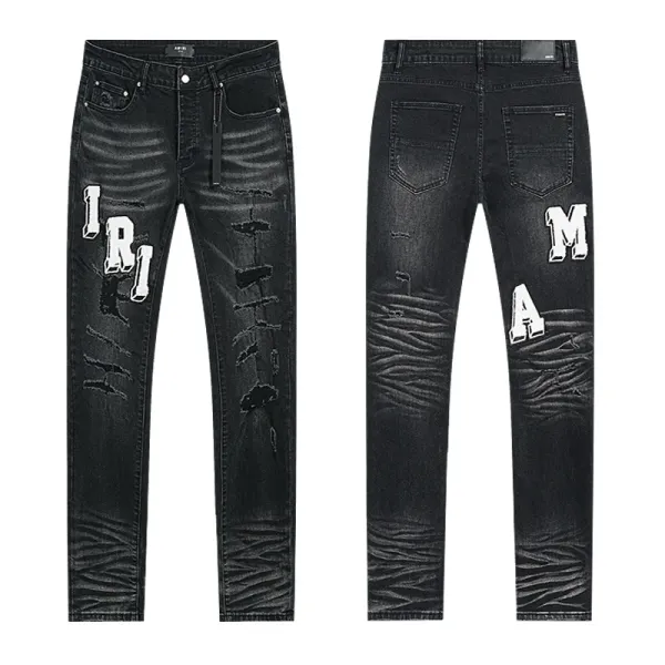 Purple Distressed Flare & Slim Fit Jeans Multicolor - 36
