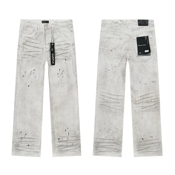 Purple Distressed Flare & Slim Fit Jeans Multicolor - 16