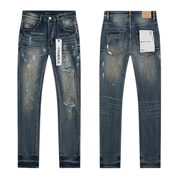 Purple Distressed Flare & Slim Fit Jeans Multicolor - 46