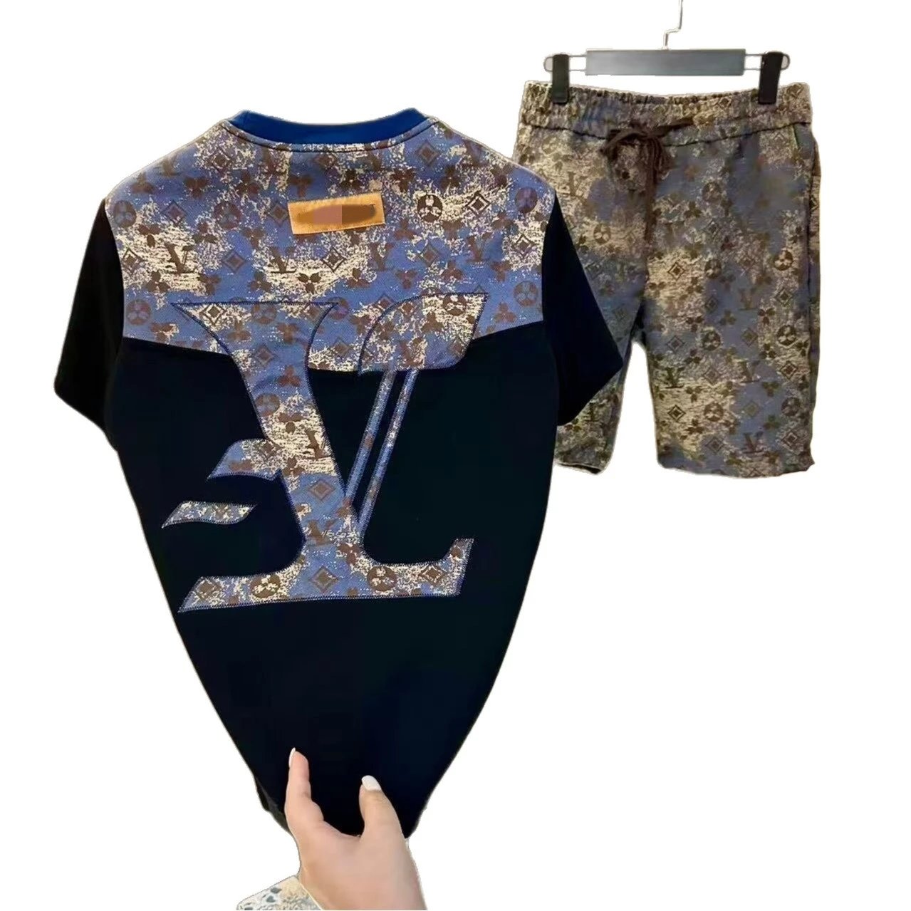 Louis Vuitton Matching Sets Monogram-print short-sleeve T-shirt and drawstring shorts set image 5