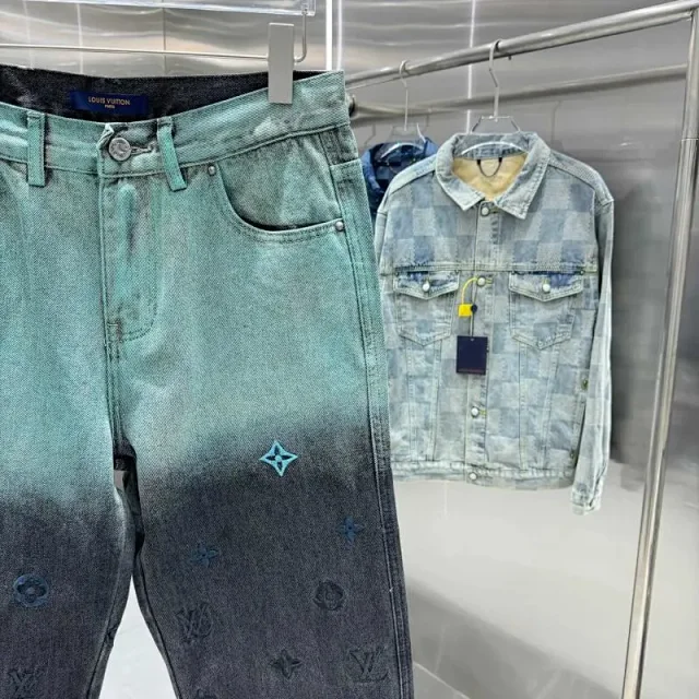 Louis Vuitton Jeans Monogram-pattern straight-leg product detail image 3