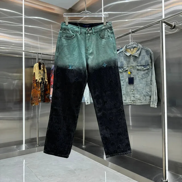 Louis Vuitton Jeans Monogram-pattern straight-leg product detail image 2