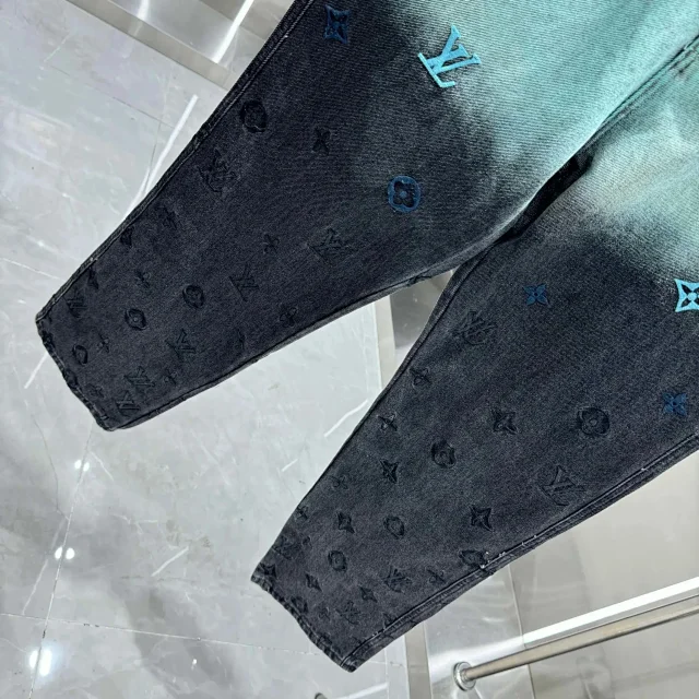 Louis Vuitton Jeans Monogram-pattern straight-leg product detail image 5