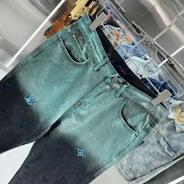 Louis Vuitton Jeans Monogram-pattern straight-leg product detail image 6
