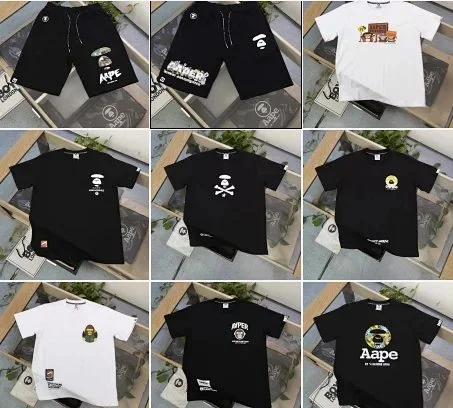 AAPE T-Shirts Short-Sleeve Graphic Crew-Neck T-Shirt product detail image 1