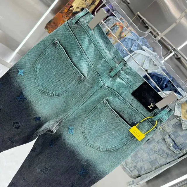 Louis Vuitton Jeans Monogram-pattern straight-leg product detail image 7