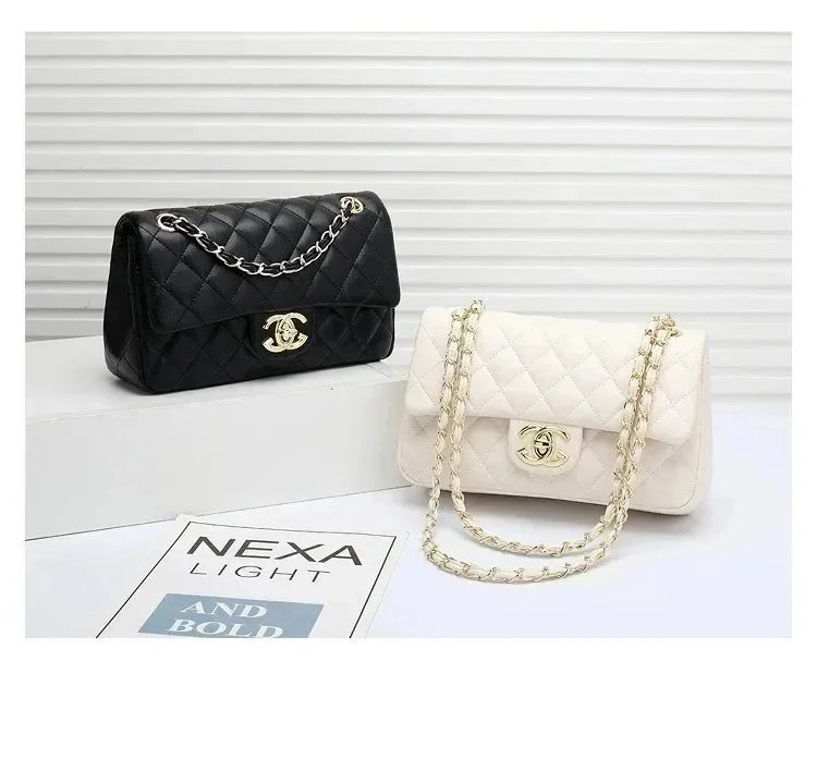 Chanel Classic Flap Bag Beige Quilted Chain Shoulder Bag - 6