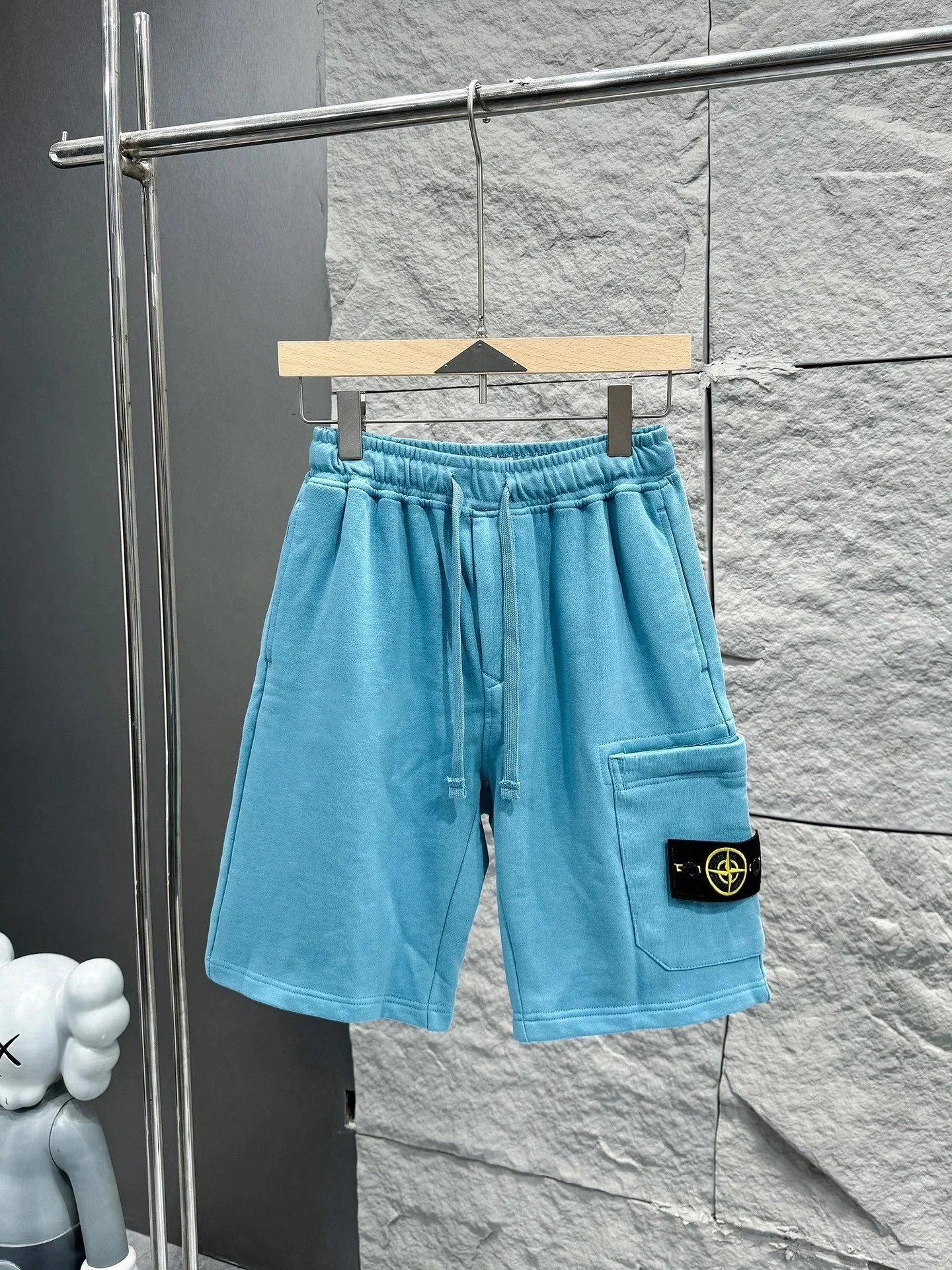 Stone Island Compass Logo Shorts Black / White - 3