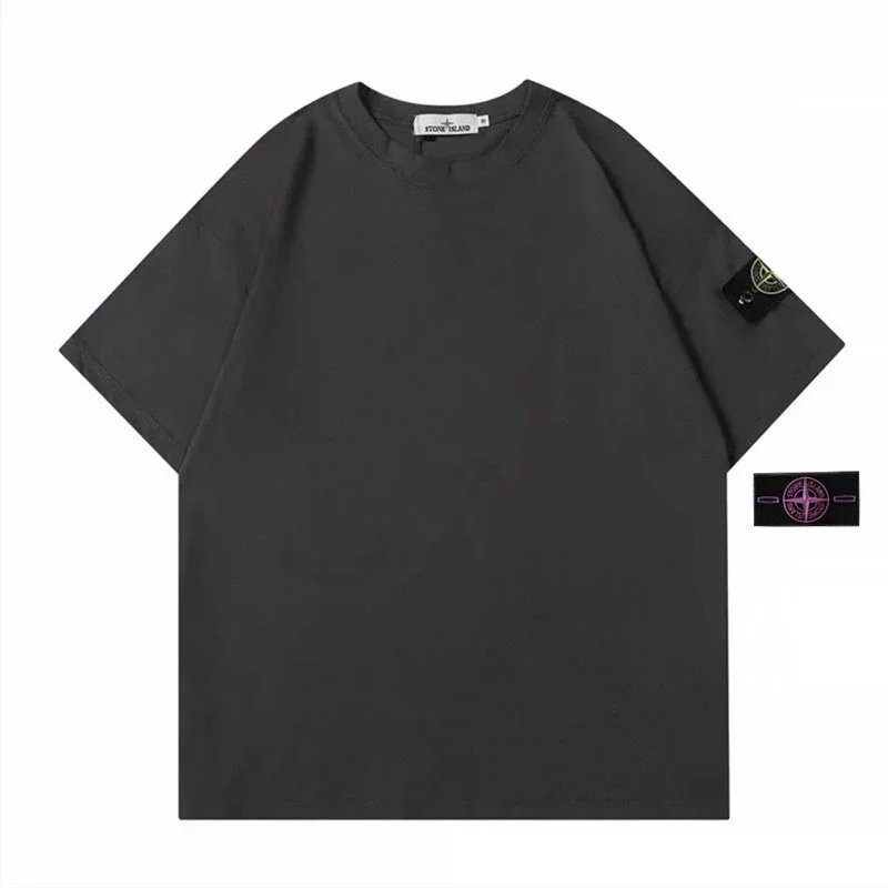 Short sleeved cement gray