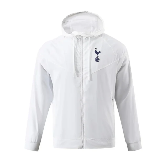 Olympique Lyonnais Jackets Hooded zip-front windbreaker jacket with contrast panels product detail image 17