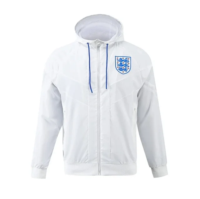 Olympique Lyonnais Jackets Hooded zip-front windbreaker jacket with contrast panels product detail image 26
