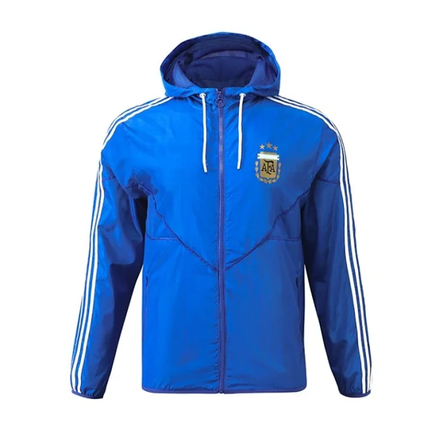 Olympique Lyonnais Jackets Hooded zip-front windbreaker jacket with contrast panels product detail image 30