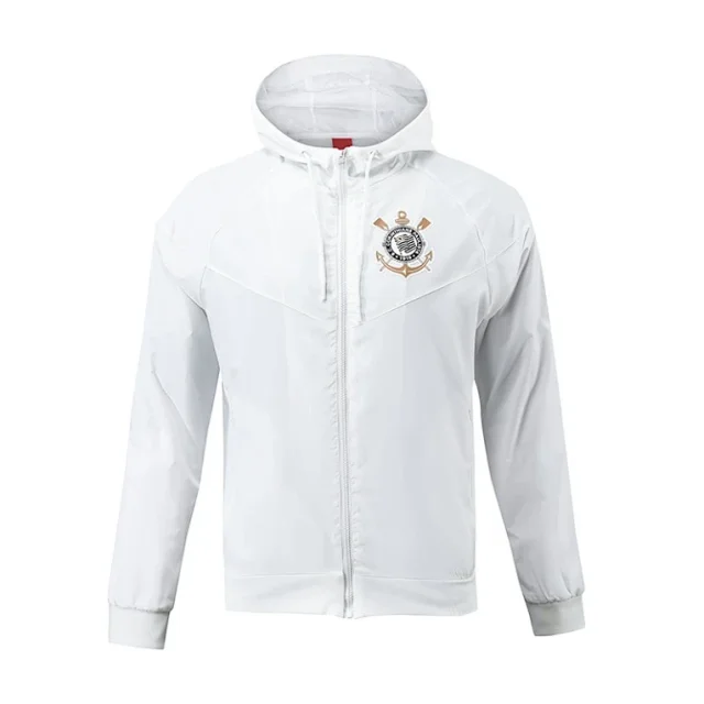Olympique Lyonnais Jackets Hooded zip-front windbreaker jacket with contrast panels product detail image 13