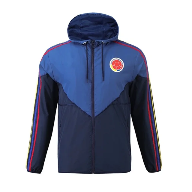Olympique Lyonnais Jackets Hooded zip-front windbreaker jacket with contrast panels product detail image 35