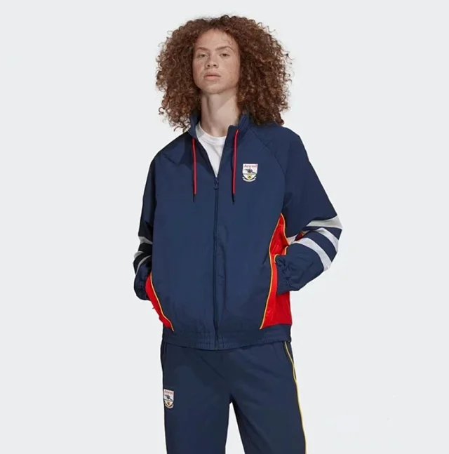 Olympique Lyonnais Jackets Hooded zip-front windbreaker jacket with contrast panels product detail image 32