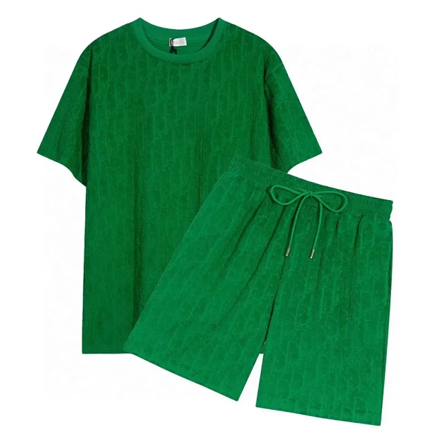 Dior Matching Sets 13-SQ002 Short-Sleeve T-Shirt and Drawstring Shorts Set with All-Over Monogram Pattern product detail image 9