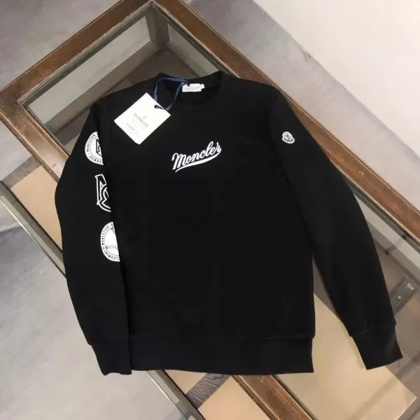 Moncler Moncler Logo Embossed Black Sweatshirt - 11