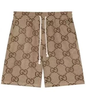 Dior Matching Sets 13-SQ002 Short-Sleeve T-Shirt and Drawstring Shorts Set with All-Over Monogram Pattern — 23 Khaki