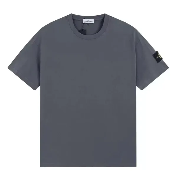 Stone Island Graphic Print White T-Shirt and Beige Cargo Shorts Set - 14
