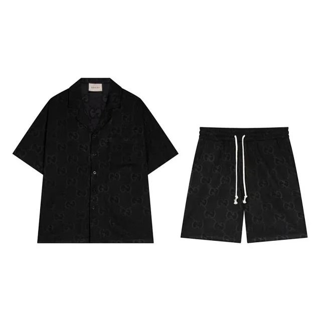 Dior Matching Sets 13-SQ002 Short-Sleeve T-Shirt and Drawstring Shorts Set with All-Over Monogram Pattern product detail image 15