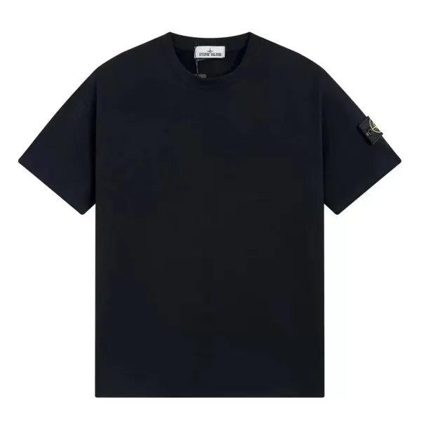 Stone Island Graphic Print White T-Shirt and Beige Cargo Shorts Set - 12